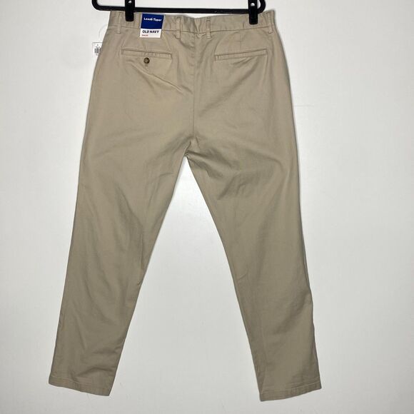 New Old Navy Loose Taper Built-In Flex Pleated Chino Pants Men's Size 34 x 32 - Picture 7 of 8
